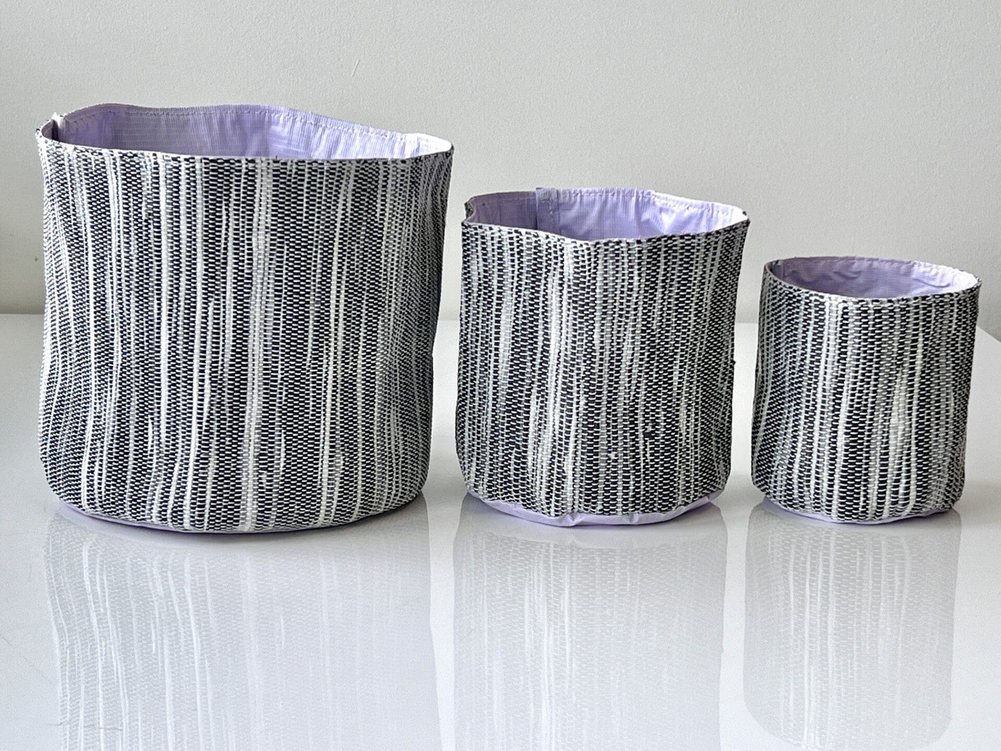 Gray Round Planter