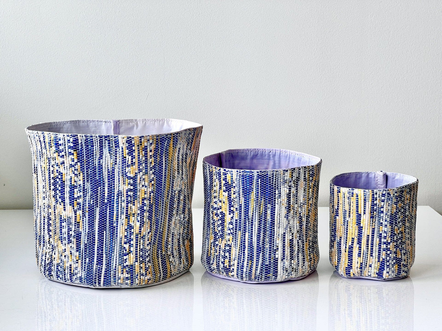 Blue Round Planter